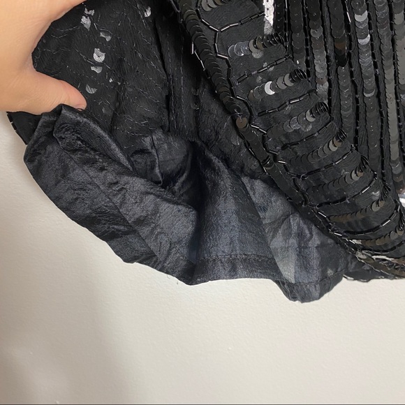 Vintage Negpal Silk Beaded Sequin Midi Dress S - Picture 6 of 16